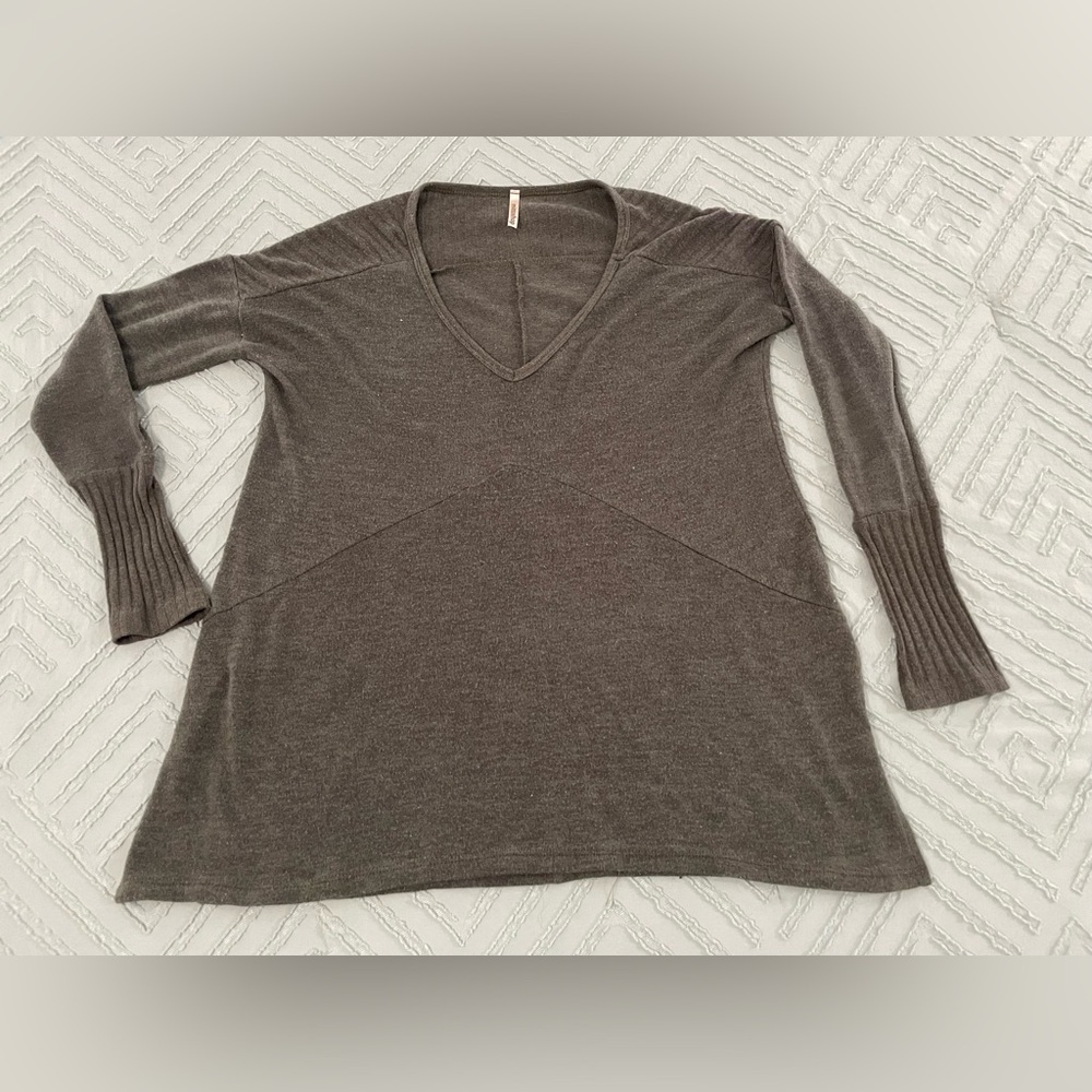 Mittoshop Hunter Green Split Seam Sweater Blouse (size S)